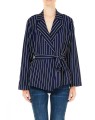 GRANATOWA WIĄZANA BLUZKA PASEK (XL)