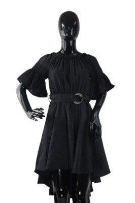 Czarna sukienka mini pasek (XL)