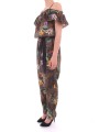 KOMBINEZON KHAKI FLORAL PRINT PASEK (L)