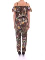 KOMBINEZON KHAKI FLORAL PRINT PASEK (L)