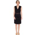 CZARNA SUKIENKA V NECK PASEK (34)