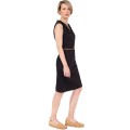 CZARNA SUKIENKA V NECK PASEK (38)