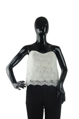 Haftowany śmietanowy top (XS)