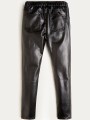CZARNE LEGGINSY IMITACJA SKÓRY (3-6M)