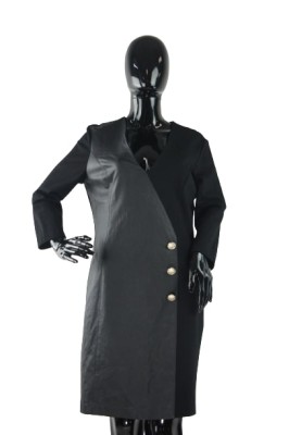 Czarna sukienka mini guziki (2XL)