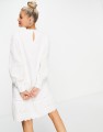 BIAŁA LUŹNA SUKIENKA MINI (34)