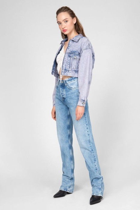 NIEBIESKIE JEANSY WYSOKI STAN (W28L32)