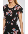 CZARNA SUKIENKA MINI FLORAL PRINT (XL)
