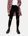 CZARNE JEANSY DZIURY (W25L28)