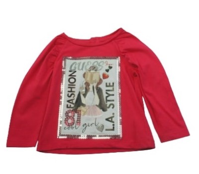 Fuksjowa bluzka print (3-6M)