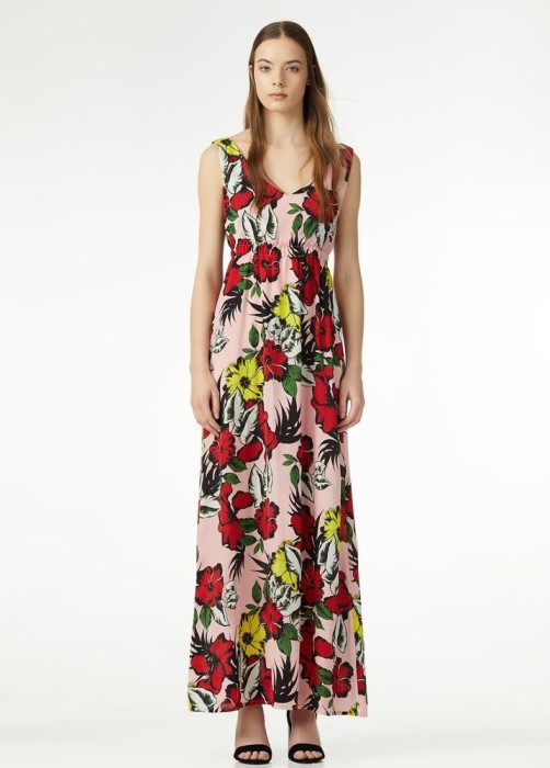 RÓŻOWA SUKIENKA FLORAL PRINT (2XL)
