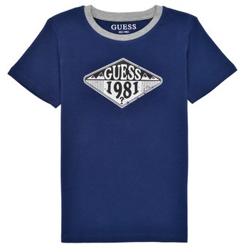 Granatowy t-shirt logo nadruk (3-6M)