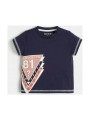 GRANATOWY T-SHIRT PRINT (3-6M)