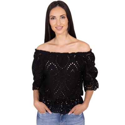 Czarna bluzka hafty (34)