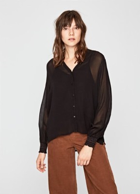 Czarna bluzka top komplet (L)