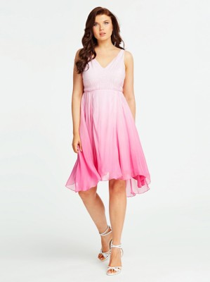 Sukienka cieniowana v neck (S)