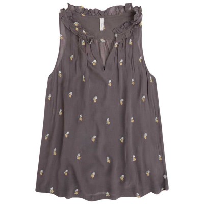 Szara bluzka floral print (L)