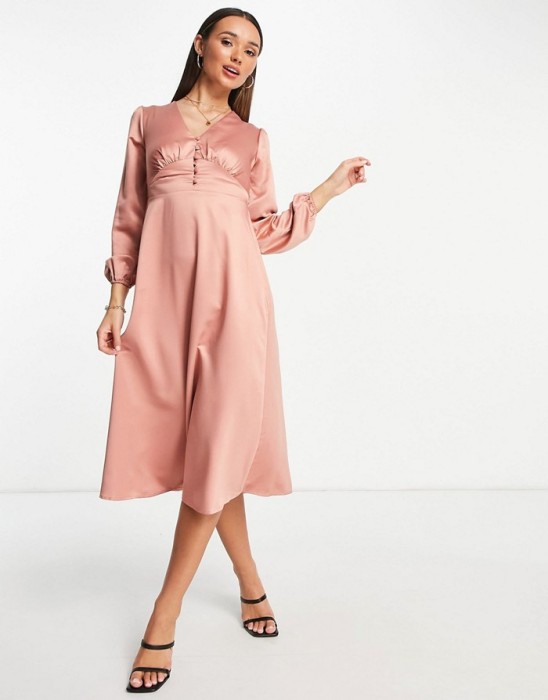 RÓŻOWA SUKIENKA GUZIKI (36)