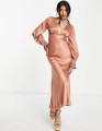 ASOS Dresses Maxi V-Neck Long Sleeves Plain Long_yy.jpg