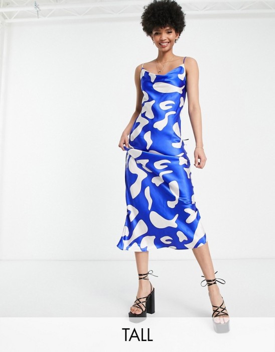 NIEBIESKA SUKIENKA WIĄZANIE WZÓR (46)