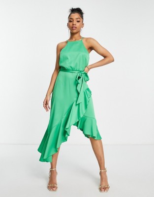 Zielona sukienka pasek (36)