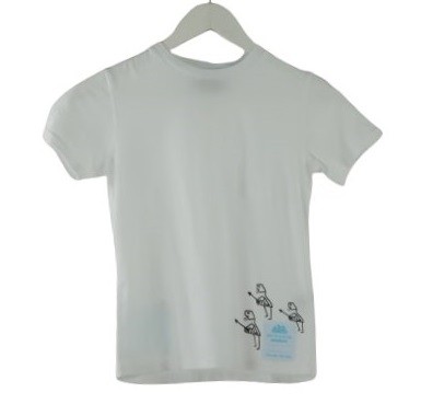Biały t-shirt nadruk (6L)