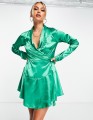 ZIELONA KOPERTOWA SUKIENKA MINI (44)