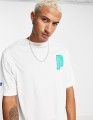 BIAŁY T-SHIRT UNISEX PRINT (S)
