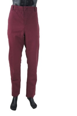 Burgundowe spodnie chinos (36)