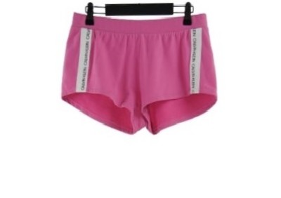 Różowe plażowe spodenki logo (S)