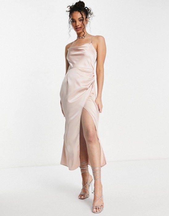 JASNORÓŻOWA SUKIENKA ROZCIĘCIE (38)