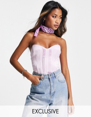 Liliowy top zamek (XS)