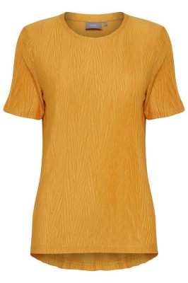 Złoty marszczony t-shirt (M)