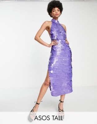 Fioletowa zdobiona sukienka (36)