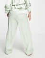 SPODNIE HIGH WAIST SATYNA (38)