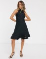 CZARNA MINI SUKIENKA STÓJKA (34)