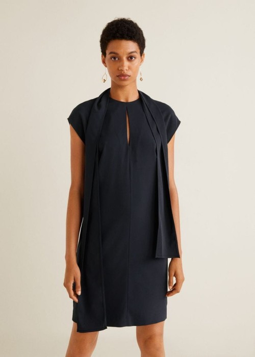 GRANATOWA PROSTA MINI SUKIENKA (XS)