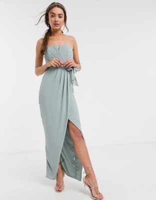 Szałwiowa sukienka off shoulder (38)