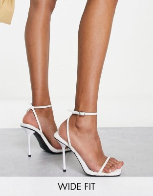Białe sandały obcas szpilka (38)