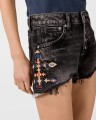 Czarne jeansowe spodenki hafty (32)