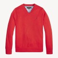 Czerwony sweter logo v neck (2L)