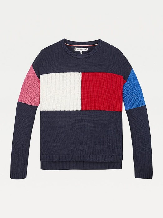 Granatowy luźny sweter (16L)
