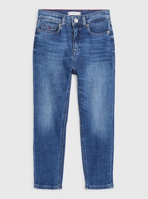 Niebieskie proste jeansy (8-9L)