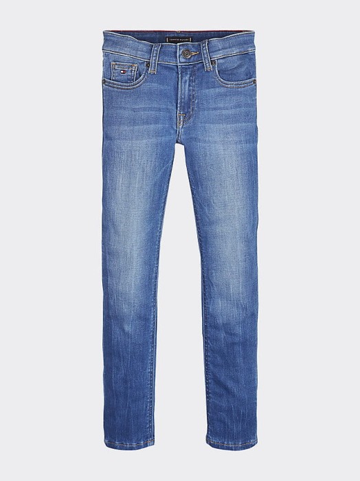 Niebieskie jeansy slim fit (8-9L)