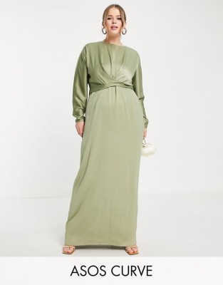 Zielona maxi sukienka wiązanie (44)