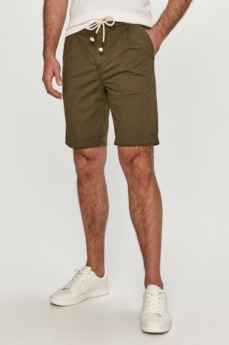Wiązane spodenki khaki (30)