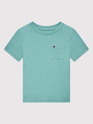 Prążkowany t-shirt kieszeń (0-3M)