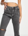 Szare mom jeans dziura (32)