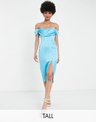 Satynowa sukienka midi (40)