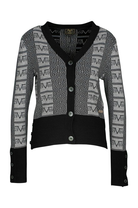 Czarno biały sweter (XL)